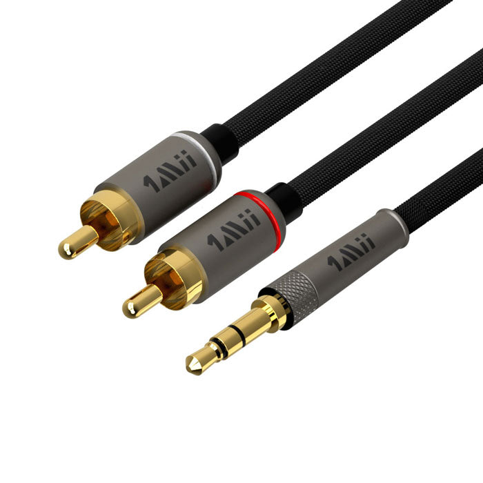 1Mii 3.5mm ステレオミニプラグ to 2RCAオーディオケーブル cb103