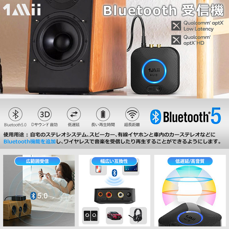 1Mii  bluetooth オーディオレシーバー b06hd