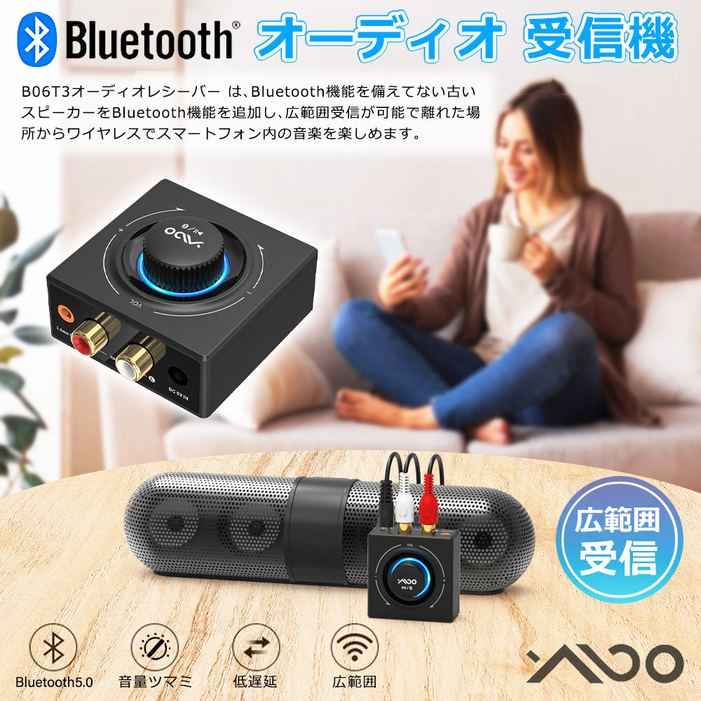 1Mii  LDAC対応 bluetooth5.3 ハイレゾオーディオレシーバー b06t3