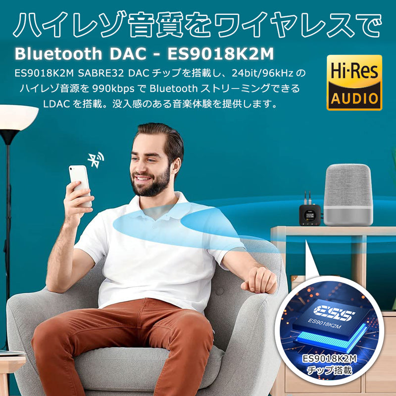 1Mii  LDAC対応 bluetooth ハイレゾオーディオレシーバー b06hdplus