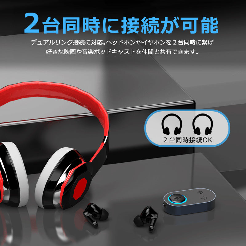 1Mii 飛行機用 Bluetooth5.3 ワイヤレス オーディオ トランスミッター br10p