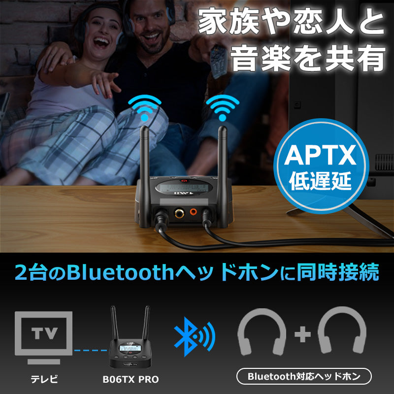 1Mii Bluetooth 5.0 ディスプレイ搭載トランスミッター b06txplus