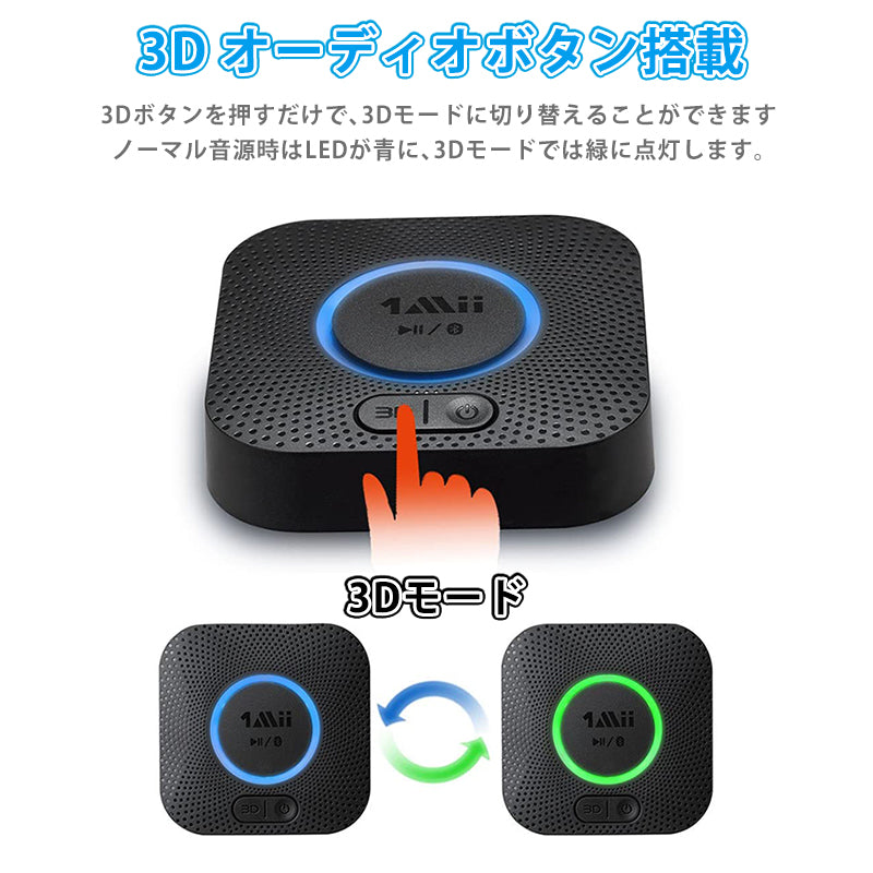 1Mii  bluetooth5.1 Hi-Fi 3Dステレオ オーディオレシーバー b06plus