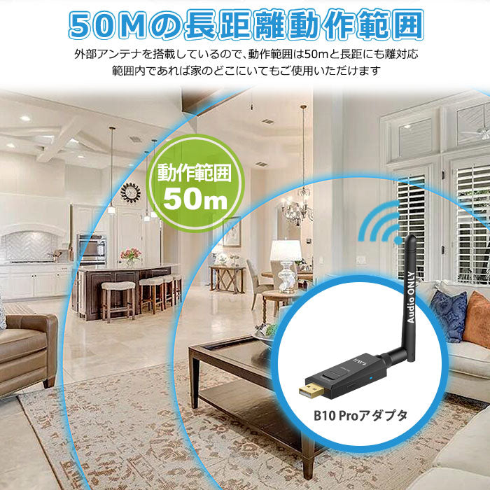 1Mii Bluetooth 5.0 ゲーム用 オーディオアダプタートランスミッター b10pro