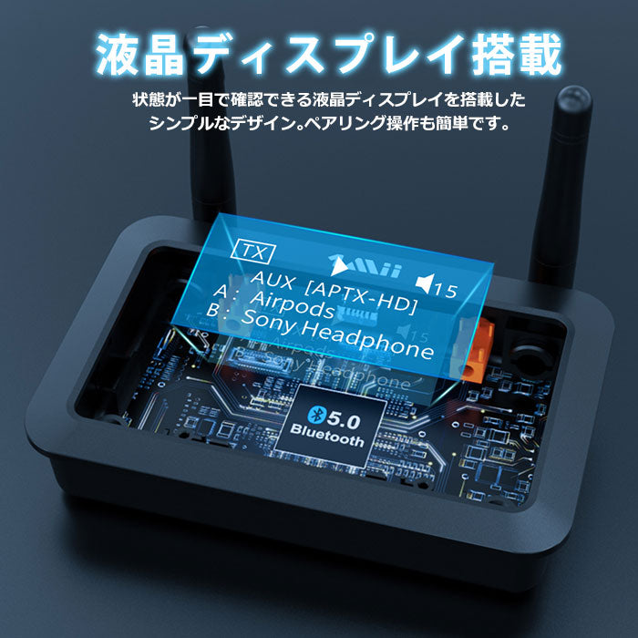 1Mii Bluetooth ディスプレイ搭載 送受信機 b03plus