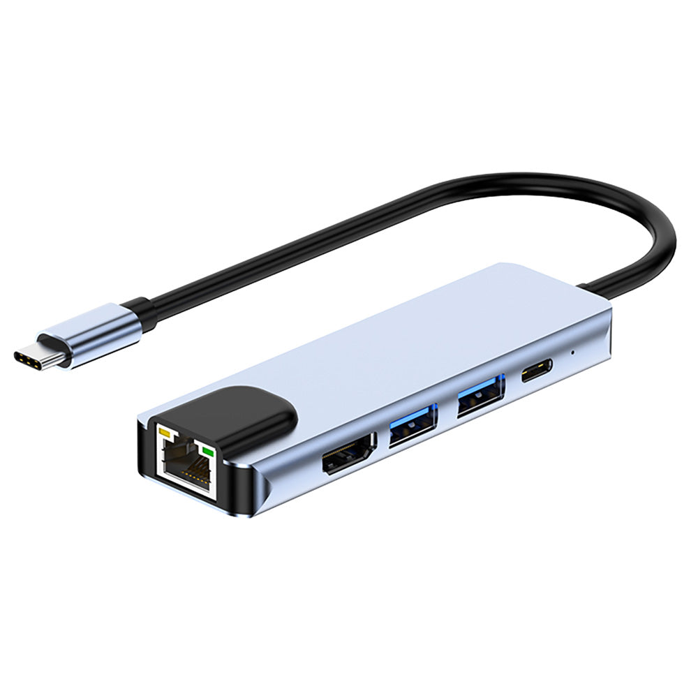 5in1 USB Type-C ハブ 4K HDMI USB3.0 PD対応 LAN ポート BYL-2007
