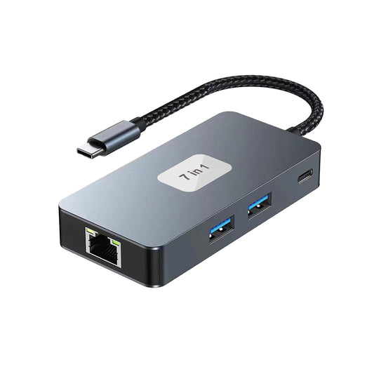 7in1 USB Type-Cハブ 4K HDMI USB3.0 PD対応 LAN ポート BYL2402