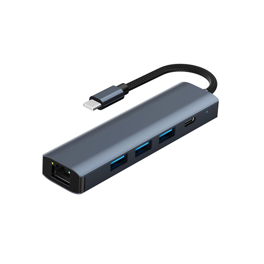 5in1 USB Type-C ハブ USB3.0 PD対応 1Gbps LAN ポート byl2302