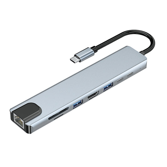 8in1 USB Type-Cハブ 4K HDMI USB3.0 PD LAN ポートSDカード byl2017l