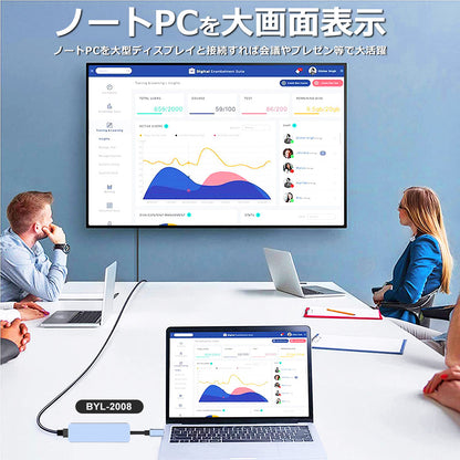 5in1 USB Type-C ハブ 4K HDMI USB3.0 PD充電 ポート byl2008
