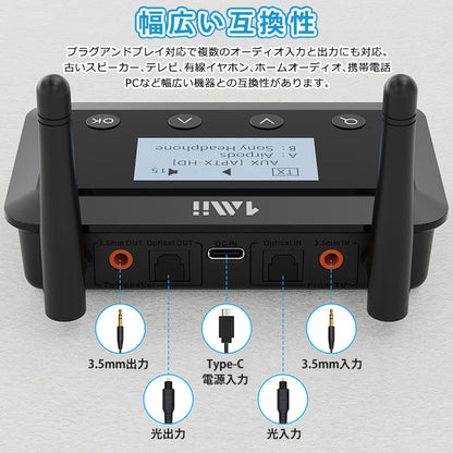 1Mii Bluetooth ディスプレイ搭載 送受信機 b03plus