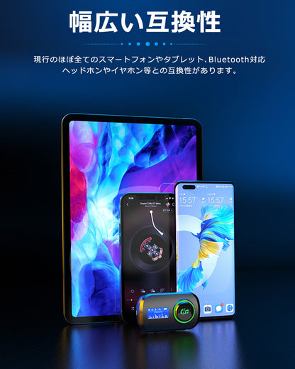 1Mii ディスプレイ搭載 Bluetooth ワイヤレス オーディオ 送受信機 br05