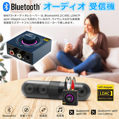 1Mii  LDAC対応 bluetooth5.2 ハイレゾオーディオレシーバー b06t3plus