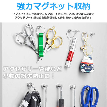 IDETOR製 小型超強力ネオジム磁石 マグネットピン 12個セット mtre1518