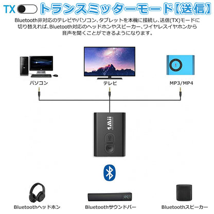 1Mii Bluetooth 5.0 ワイヤレス オーディオ 送受信機 ml300