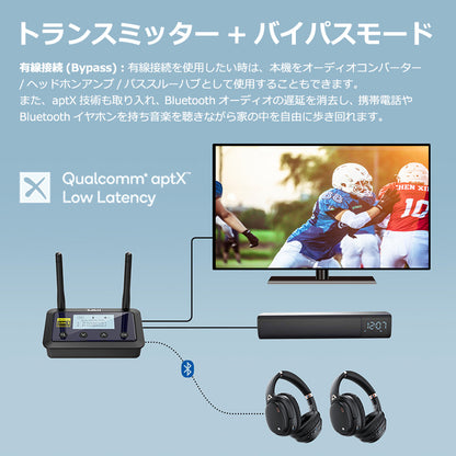 1Mii Bluetooth LDAC ハイレゾディスプレイ搭載 送受信機 b03proplus