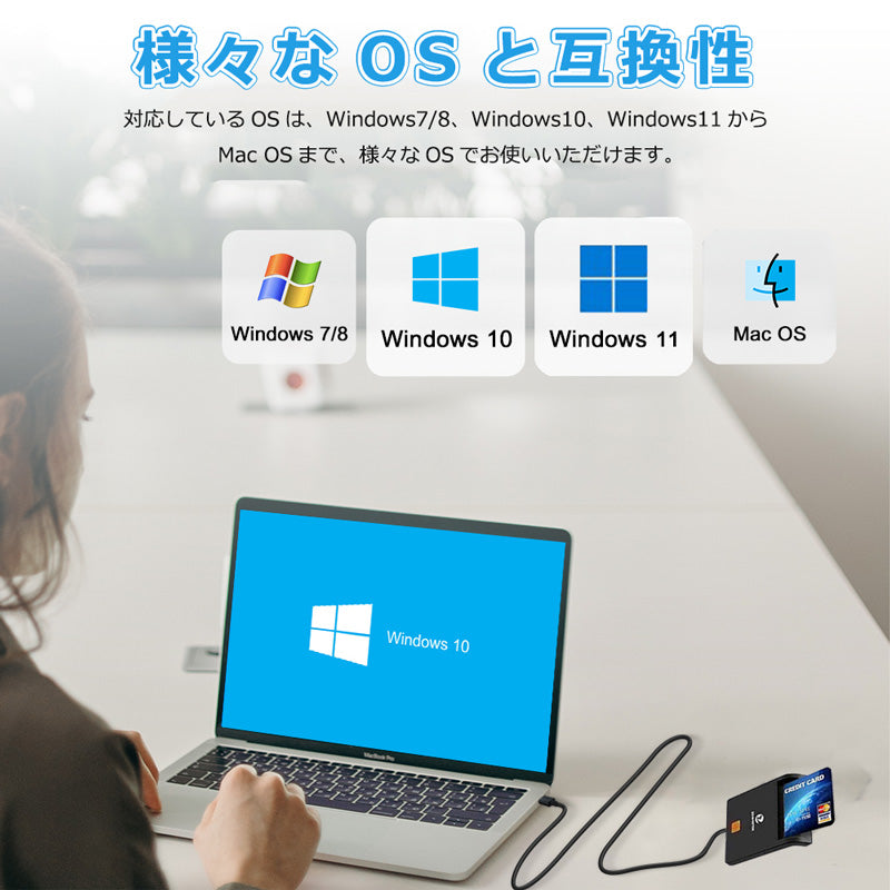 ZOWEETEK ICカードリーダー マイナンバーカード対応 USB-A接続 icr0001