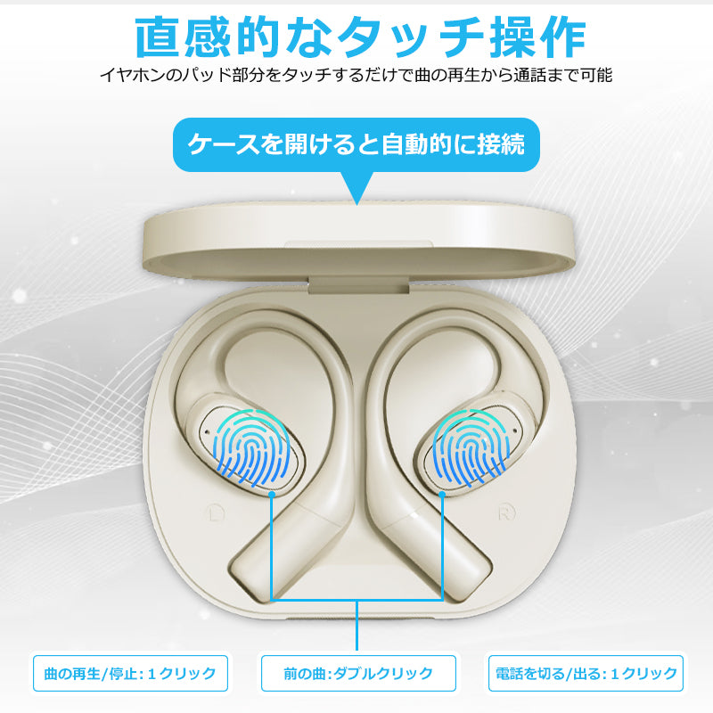 bluetooth5.3 オープンイヤーOWSワイヤレスイヤホン idv1