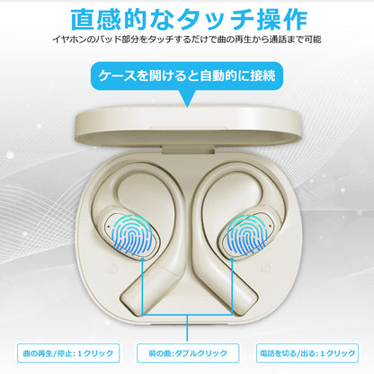bluetooth5.3 オープンイヤーOWSワイヤレスイヤホン idv1
