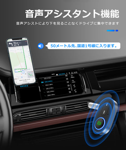 1Mii 車用 Bluetooth5.1 ワイヤレス オーディオ レシーバー br10