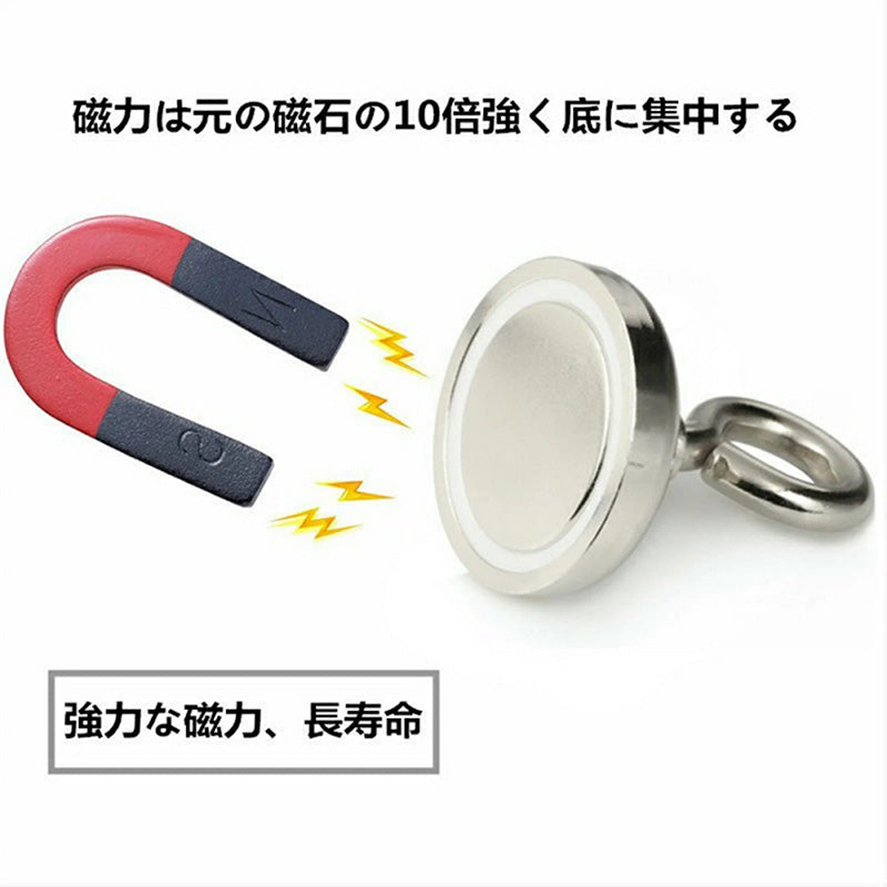 IDETOR製 小型超強力ネオジム磁石 輪形リングフック マグネット 8個セット mthod252