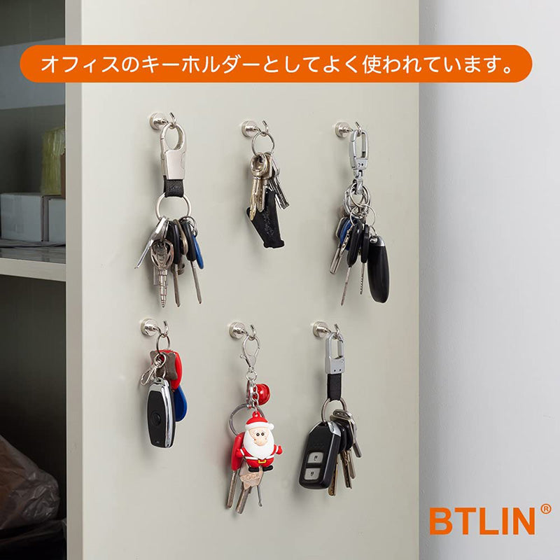 IDETOR製 小型超強力ネオジム磁石 マグネットフック 10個セット mthoz1508