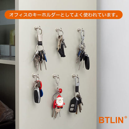 IDETOR製 小型超強力ネオジム磁石 マグネットフック 10個セット mthoz1508