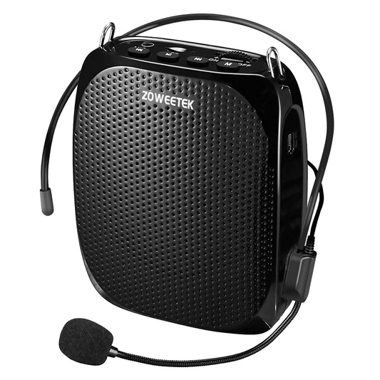 ZOWEETEKハンズフリー ポータブルワイヤレス拡声器スピーカー マイク付 zw-z258